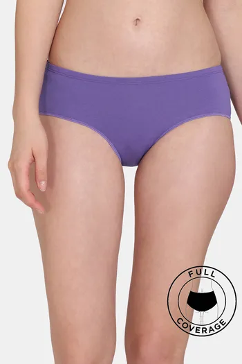 Buy Zivame Low Rise Full Coverage No Visible Panty Line Hipster - Purple Corallites